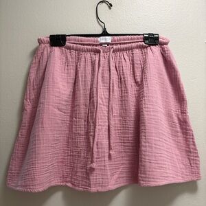 Aritzia Little Moon Muslin Cotton Skirt Pink Size Medium
